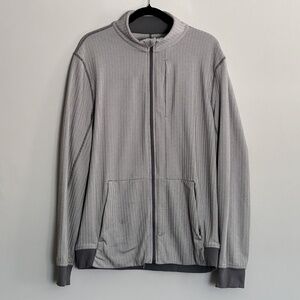 Lululemon Herringbone Gray Zip Jacket, X-Large